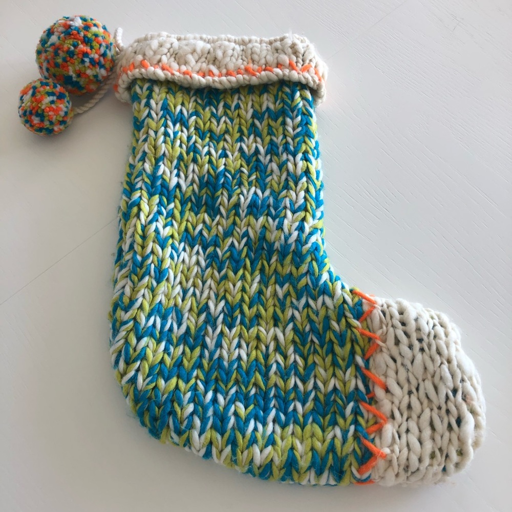 Anthropologie Snow Cap Christmas Stocking